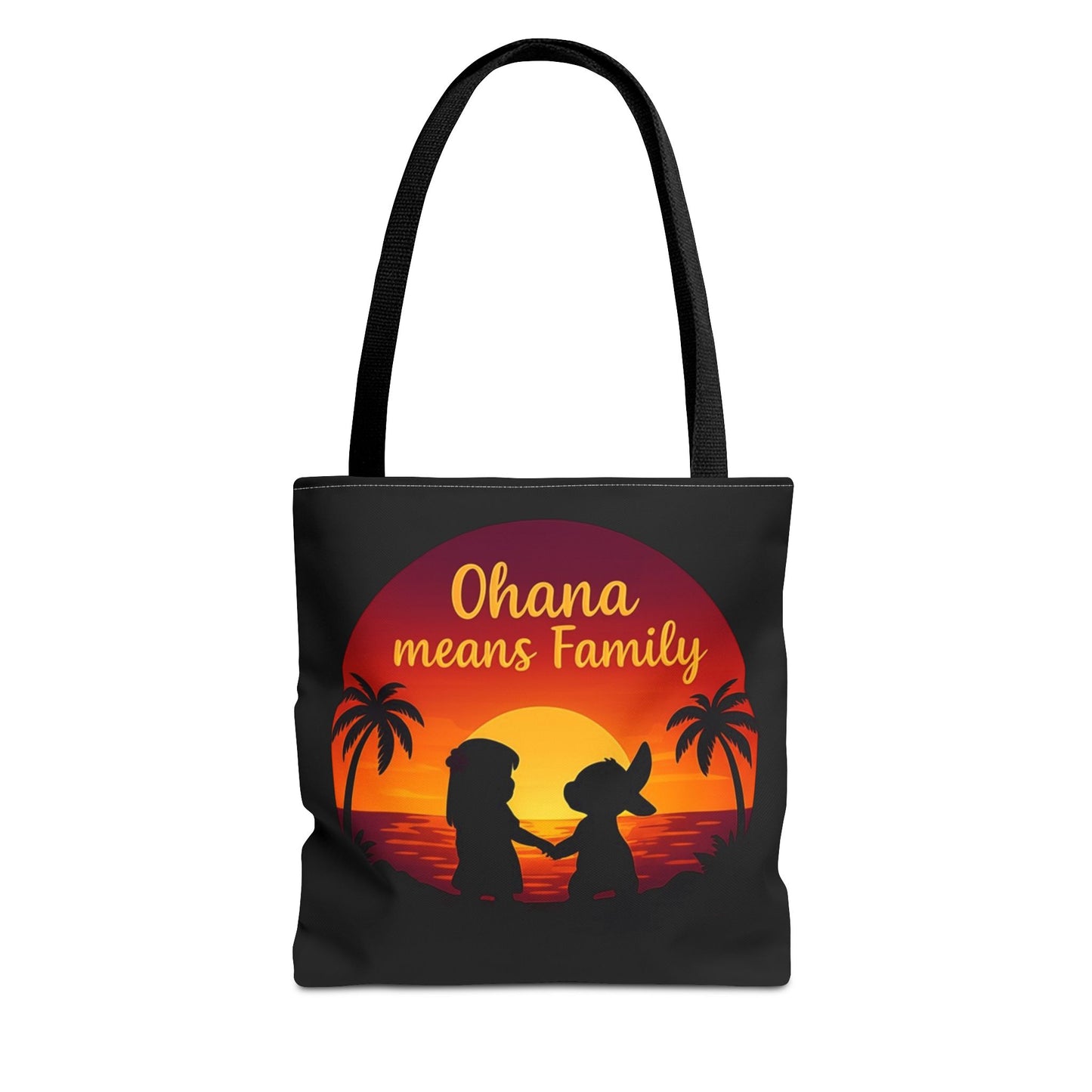 Ohana Means Family Tote Bag – Lilo and Stitch Inspired Bag, Hawaiian Quote, Disney Aesthetic Gift, Reusable Grocery or Beach Bag