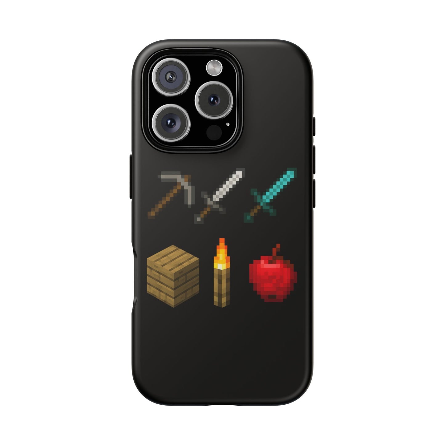 Pixel Art iPhone Case - Gaming-Inspired Tough Case for Gamers inspired by Minecraft Phone Case