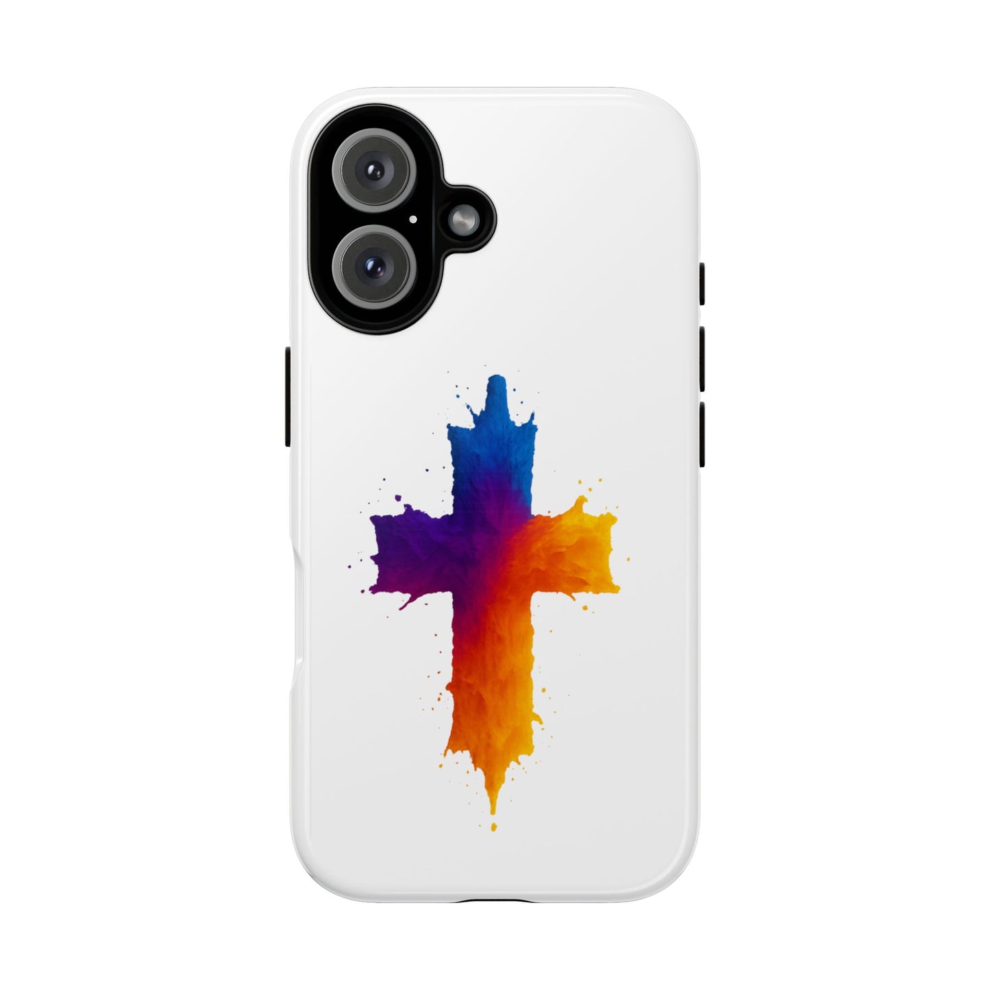 Christian iPhone Case – Watercolor Cross Phone Cover, Faith Gift for Her or Him, Inspirational iPhone Accessory