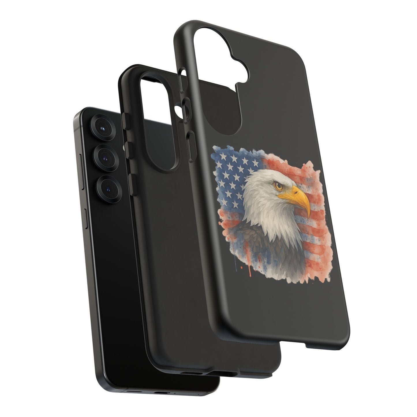 Eagle Flag Phone Case for Samsung Phone - Patriotic Tough Case for Freedom Lovers 4th of July Case Memorial Day Veteran's Day