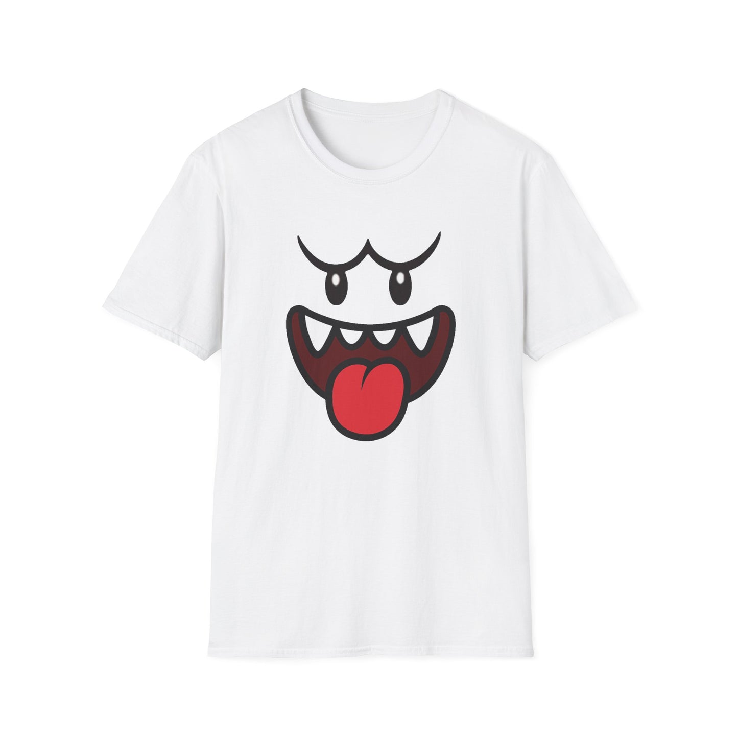 Ghost Face Graphic T-Shirt – Funny Spooky Cute Retro Halloween Tee, Y2K Nostalgia Bold Design, Soft Cotton, Fall Gift Shirt