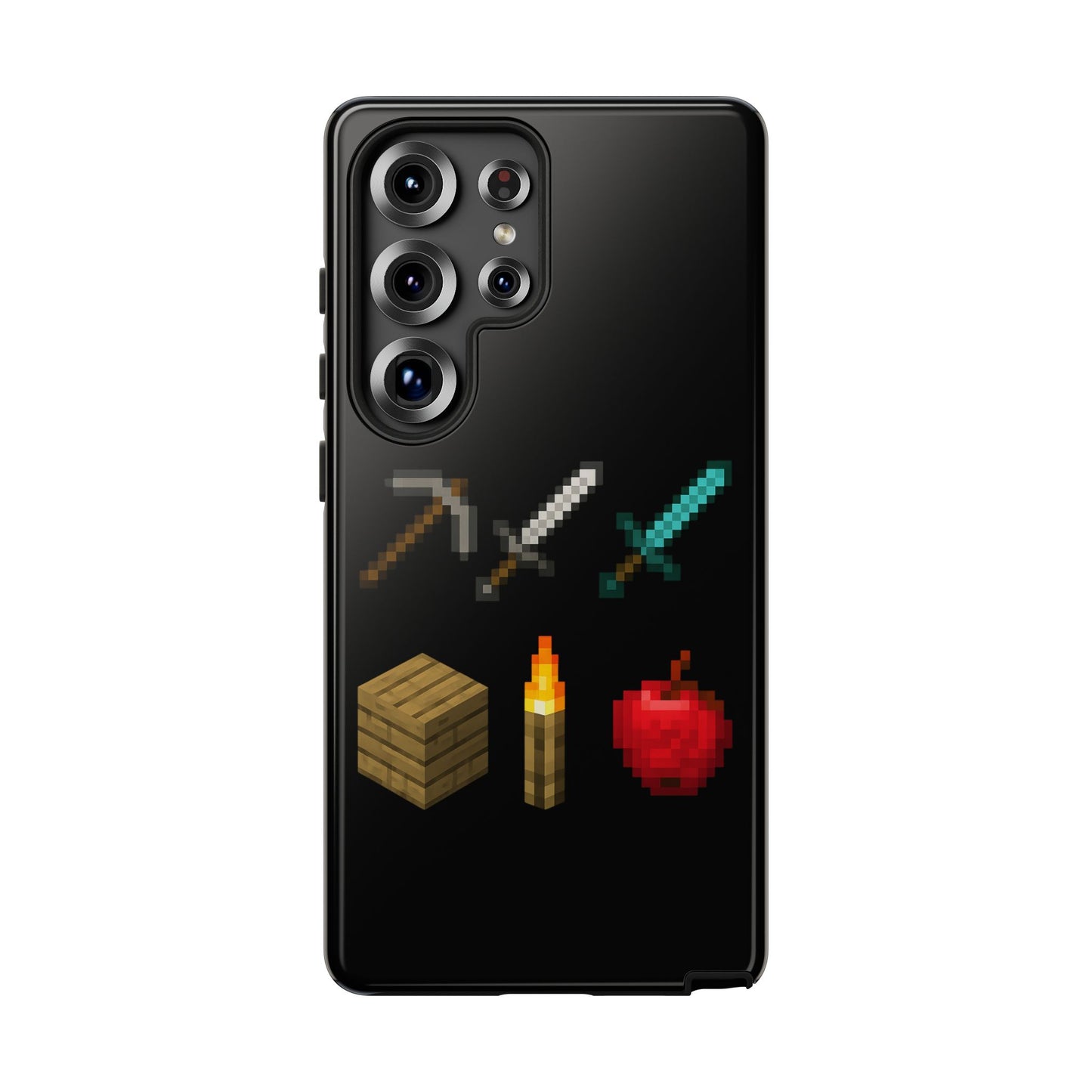 Minecraft-Inspired Tough Samsung Phone Case Pixel Art Design for Gamers Phone Accessory for Gamers