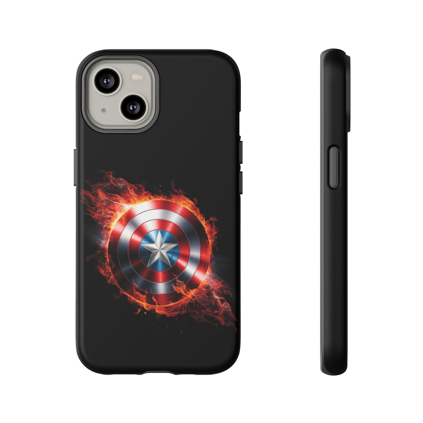 iPhone Case - Captain America Shield in Flames