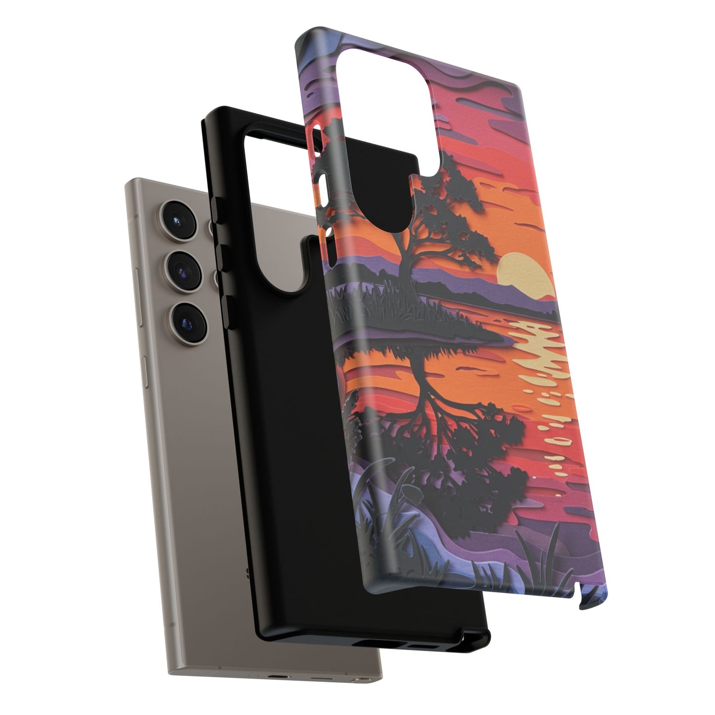 Samsung Galaxy Case - Colorful Paper Art Sunset