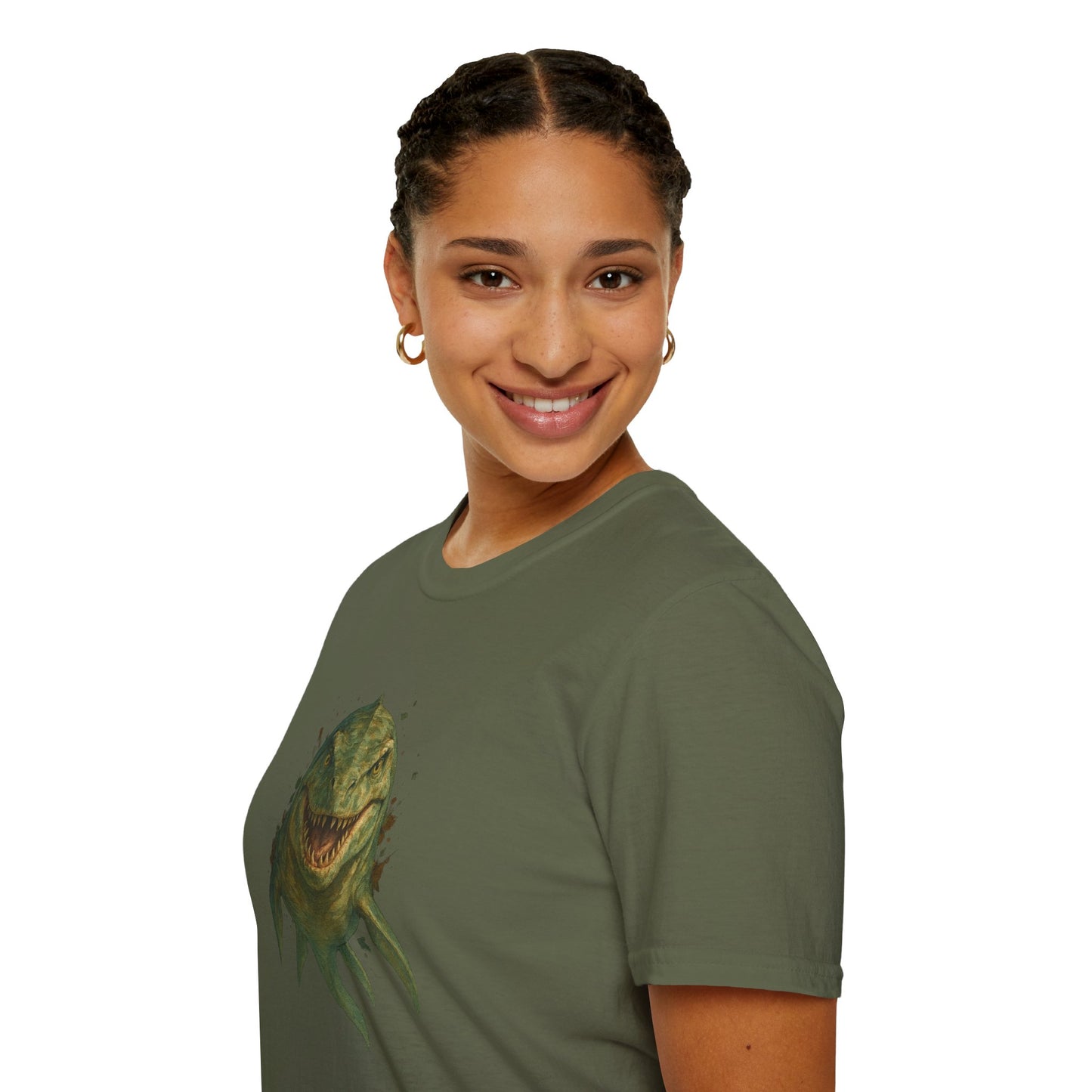 Watercolor Mosasaurus T-Shirt | Prehistoric Sea Dinosaur Tee | Fossil Lover Gift | Unisex Cotton Graphic Shirt Jurassic Tee