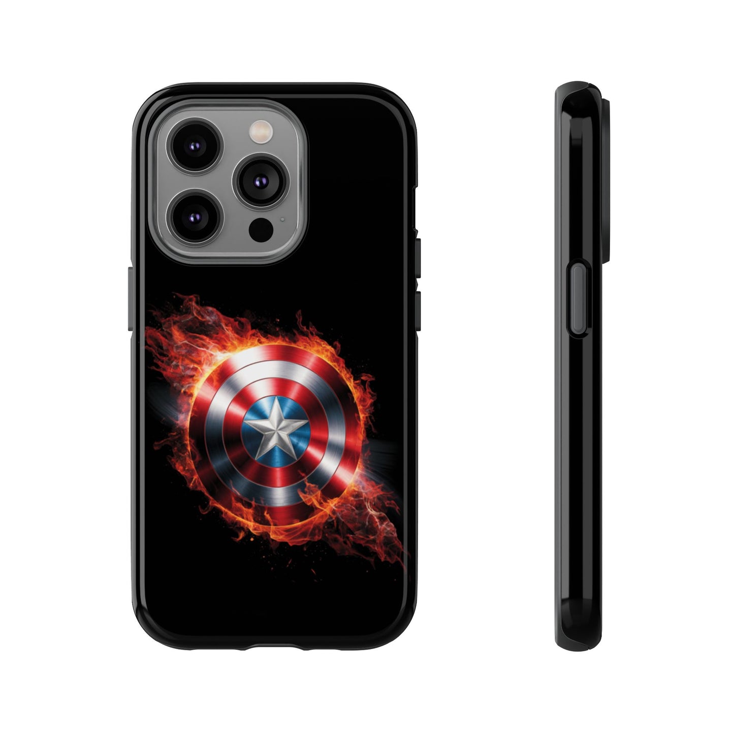 iPhone Case - Captain America Shield in Flames