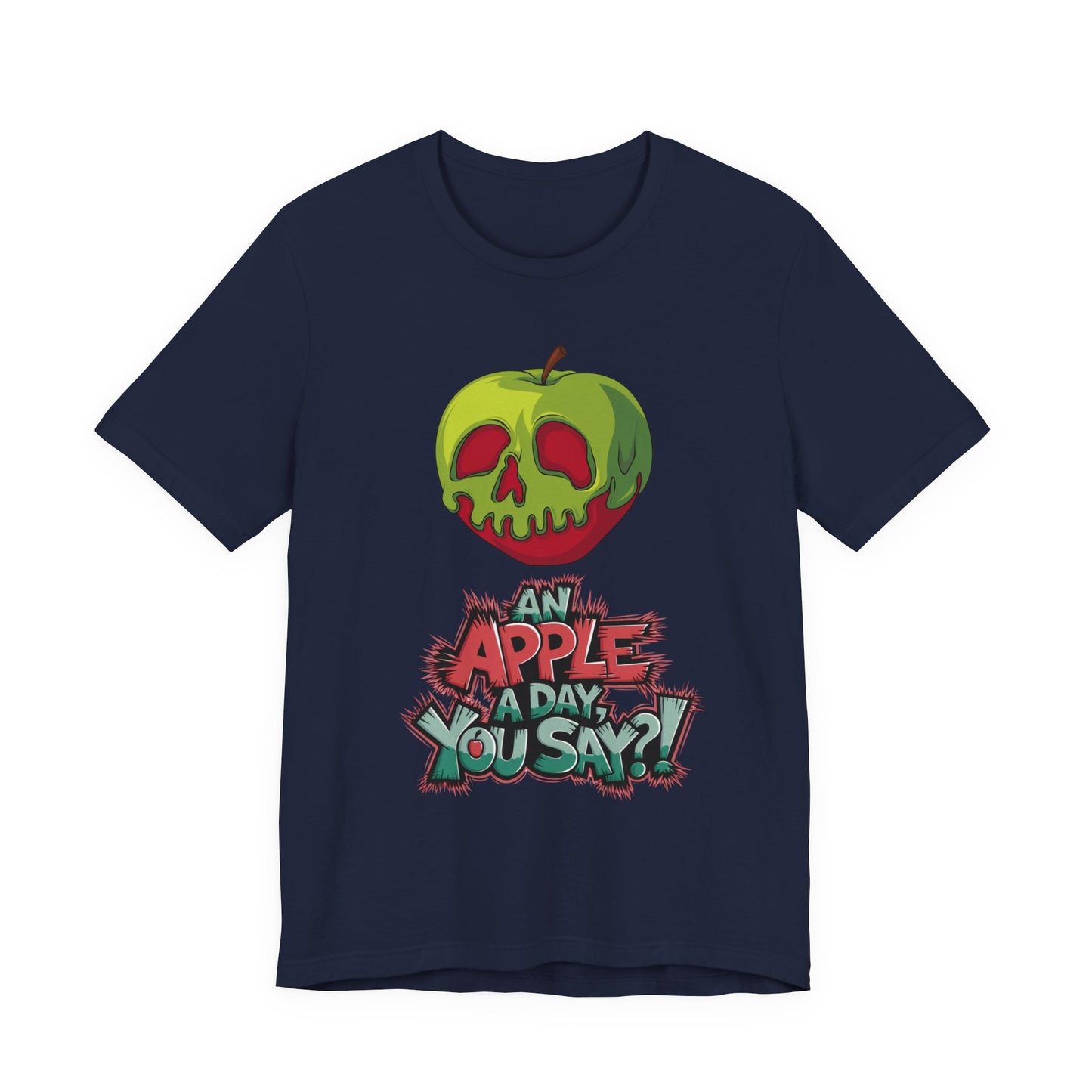 Funny Apple Skull Shirt – An Apple A Day You Say? – Grunge Fruit Tee – Y2K Nostalgia T‑Shirt – Gift for Fruit Lovers