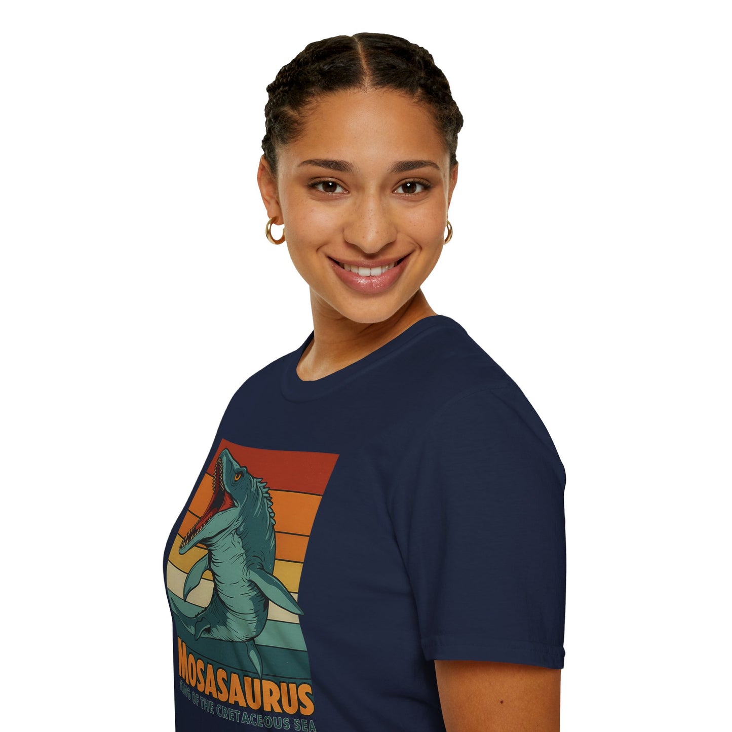 Retro Mosasaurus T-Shirt - Cretaceous Sea Monster Graphic Tee, Dinosaur Lover Gift, Paleontology Birthday, Soft Unisex Jurassic Cotton