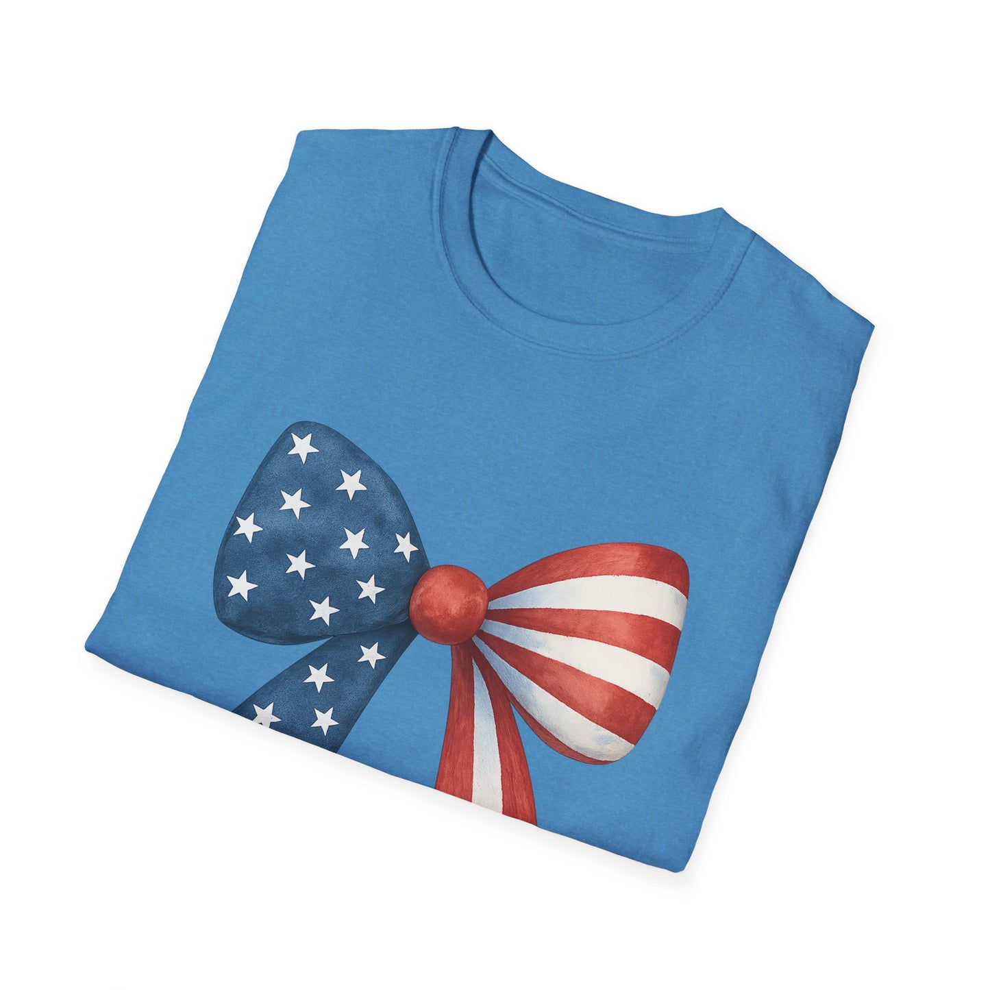 Patriotic Bow USA T-Shirt | 4th of July Shirt | American Flag Bow Tee | Independence Day Shirt | July 4th Graphic Tee | USA Pride Shirt