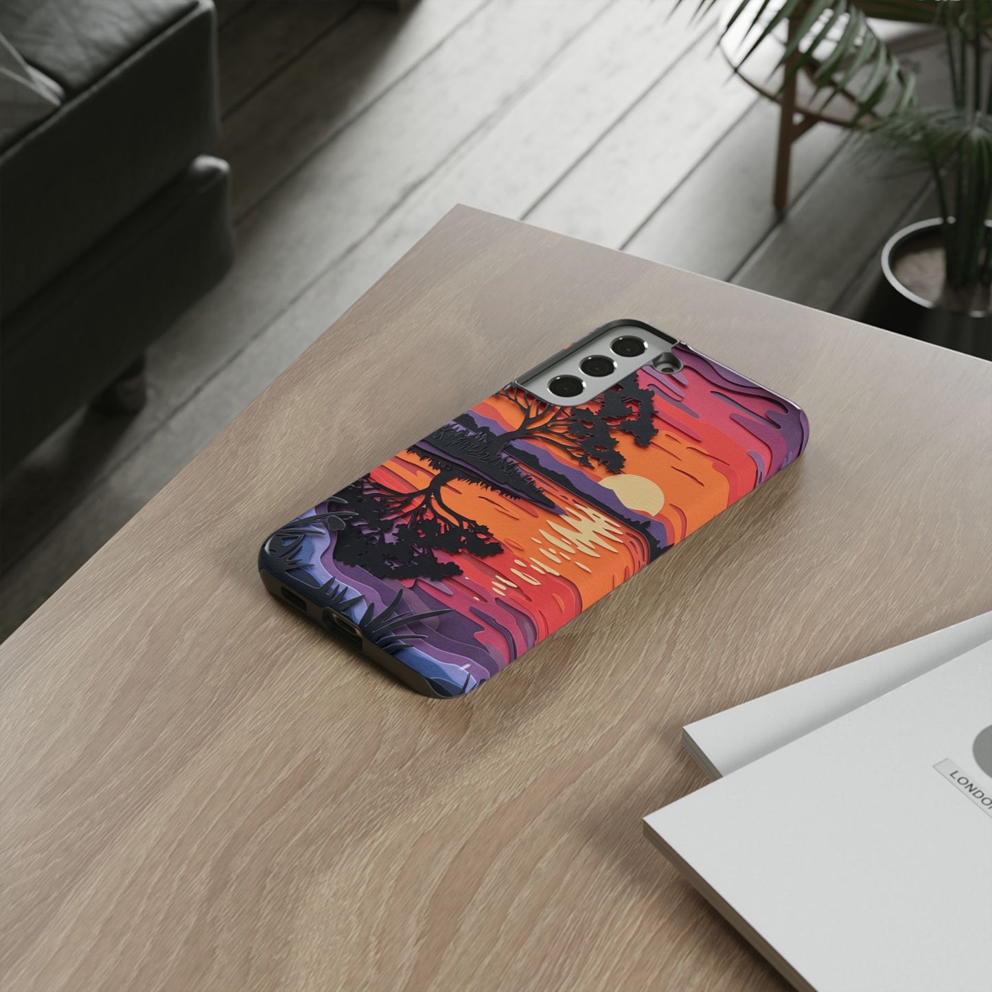 Samsung Galaxy Case - Colorful Paper Art Sunset