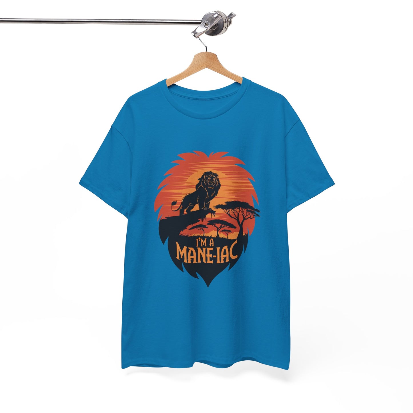 I’m a Mane-iac Lion Classic Fit Tee – Clean Stylized Animal Art, Funny Mane Pun, Everyday Quiet Luxury, Perfect for Smart Casual Looks