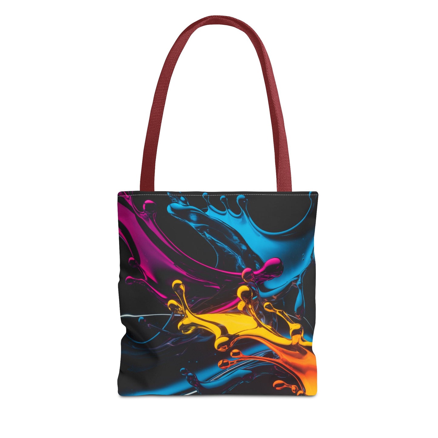 Abstract Neon Splash Tote Bag, Vibrant Colorful Art Bag, Reusable Shopping Bag, Modern Everyday Carryall, Bright Aesthetic Gift For Her