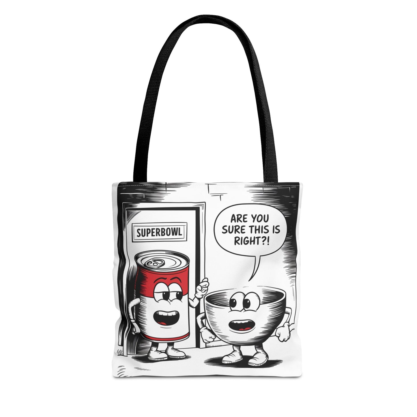 Tote Bag - Comic Superbowl Soup Design