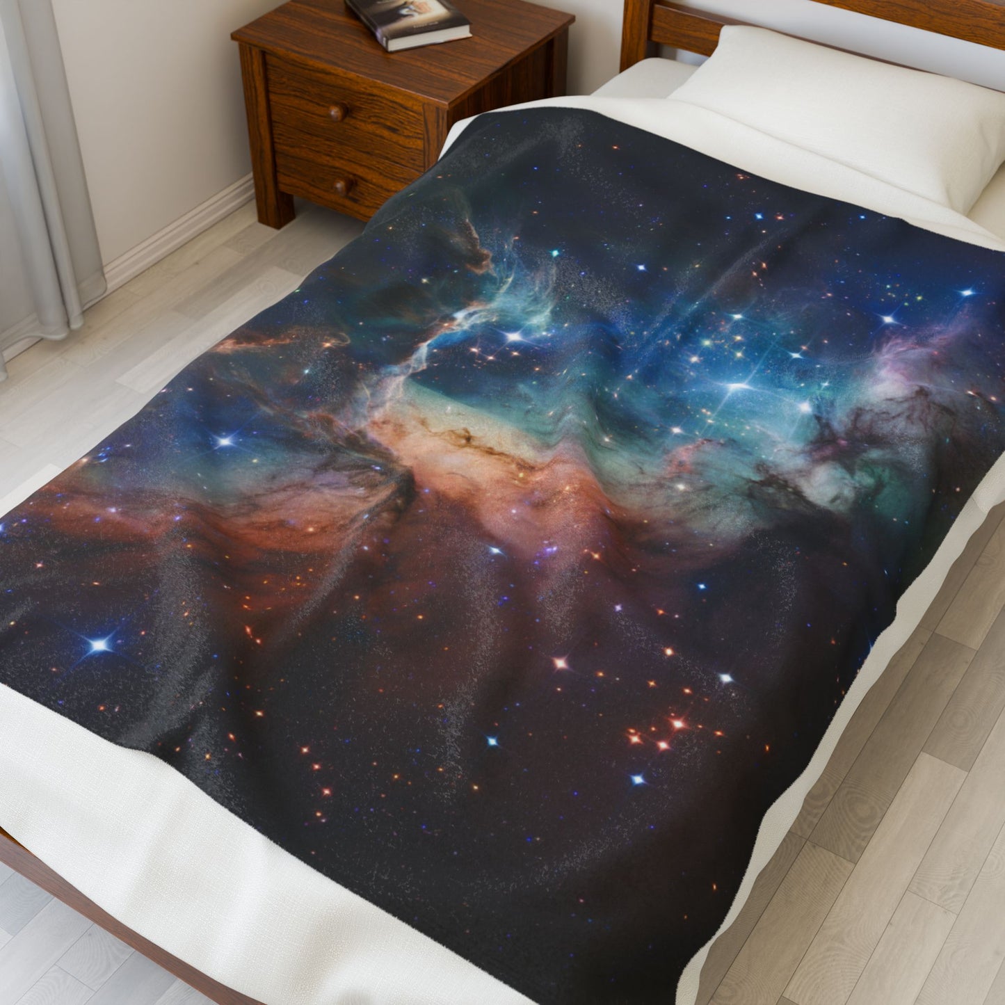Plush Blanket Starry Night Cosmic Throw Blanket Modern Home Decor Space Blanket