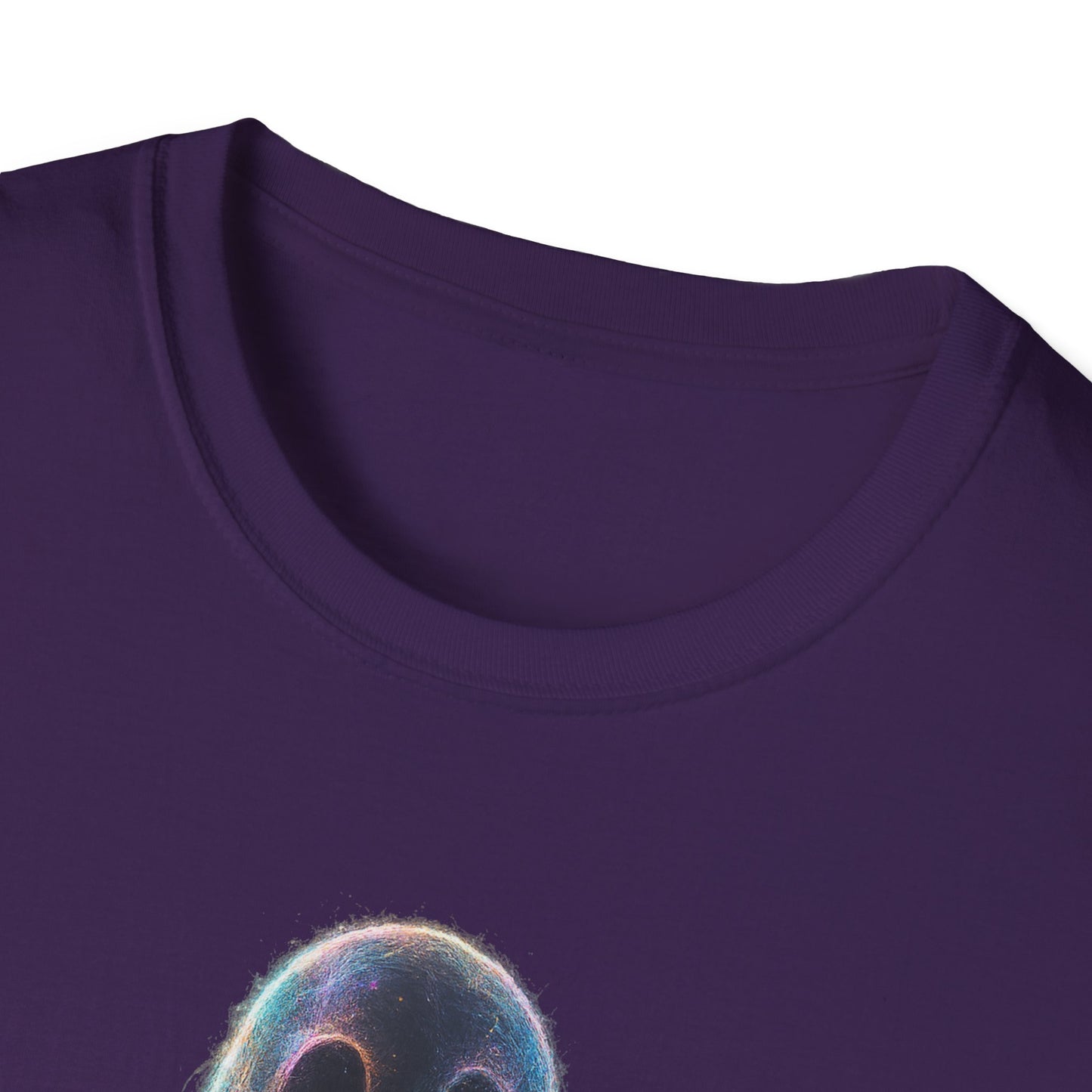 Ethereal Neon Ghost Tee - Iridescent Ghost Graphic T-Shirt, Spooky Aesthetic Halloween Shirt, Vibrant Vaporwave Ghost Tee for Fall