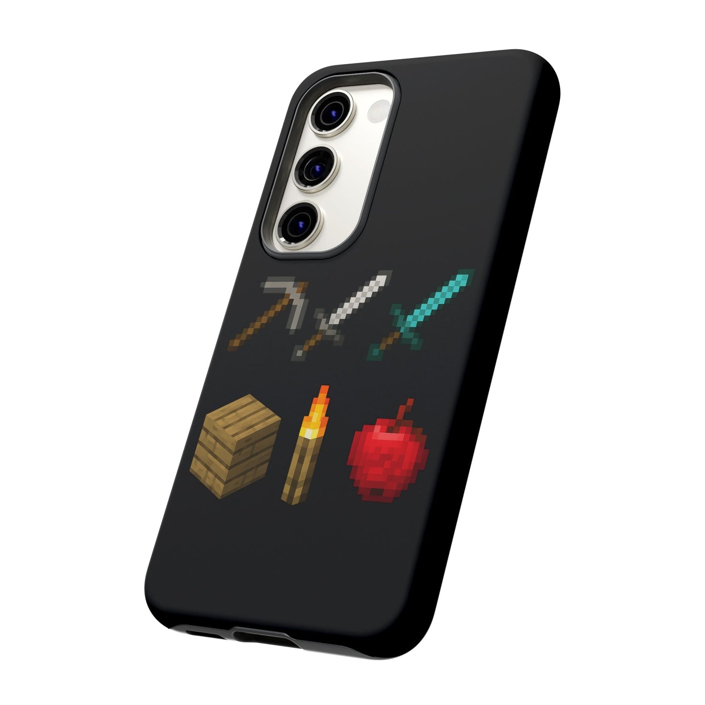 Minecraft-Inspired Tough Samsung Phone Case Pixel Art Design for Gamers Phone Accessory for Gamers