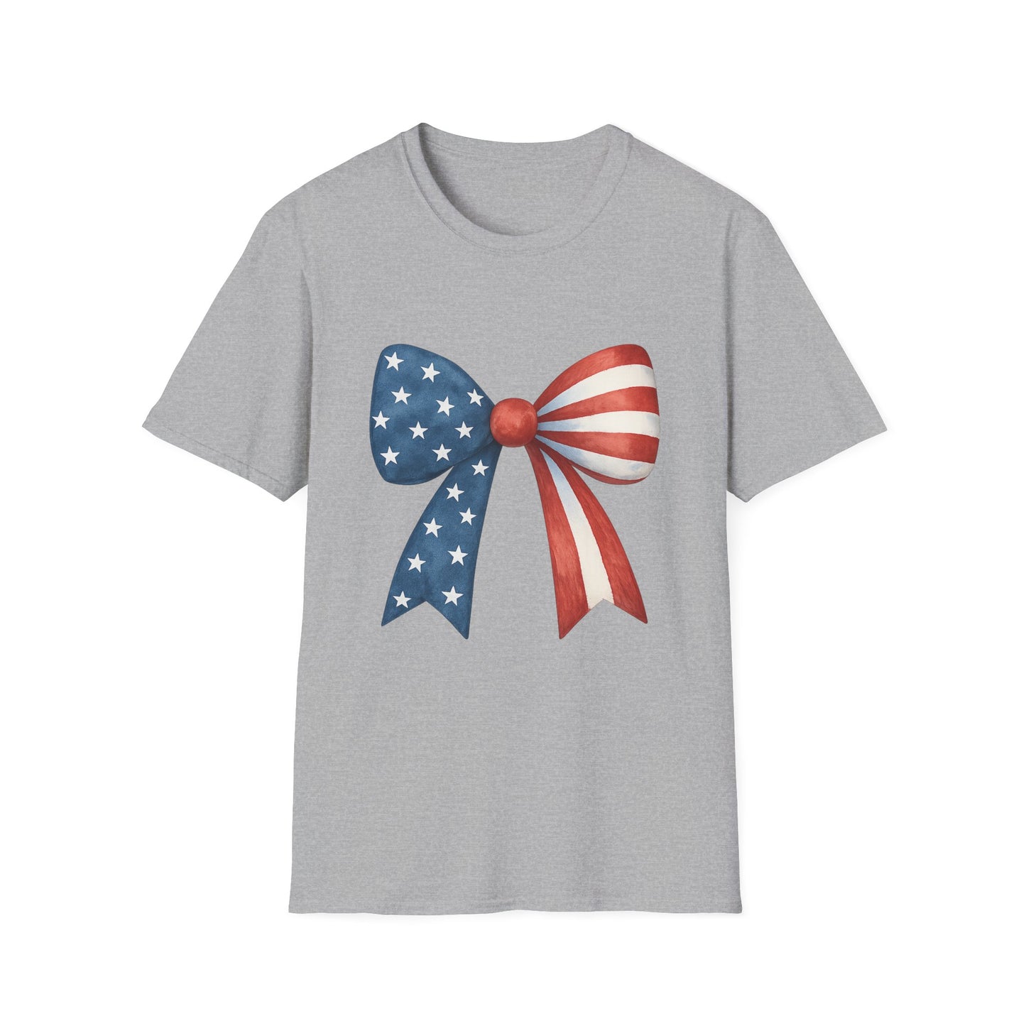 Patriotic Bow USA T-Shirt | 4th of July Shirt | American Flag Bow Tee | Independence Day Shirt | July 4th Graphic Tee | USA Pride Shirt