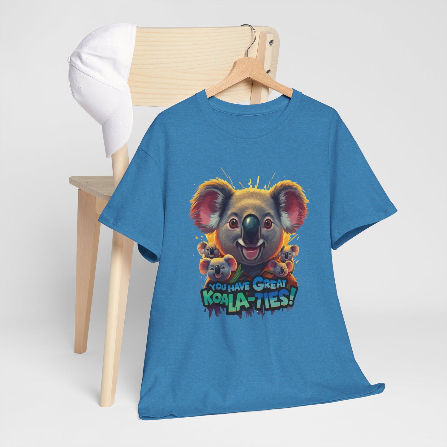 You Have Great Koala‑ties Tee – Cute Koala Pun T‑Shirt, Animal Lover Gift, Funny Wildlife Graphic, Unisex Casual Tee