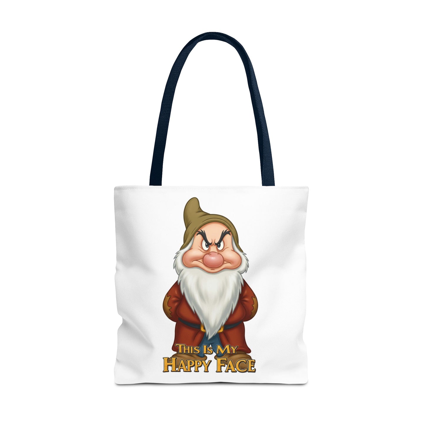 Grumpy Dwarf Tote Bag - "This Is My Happy Face"