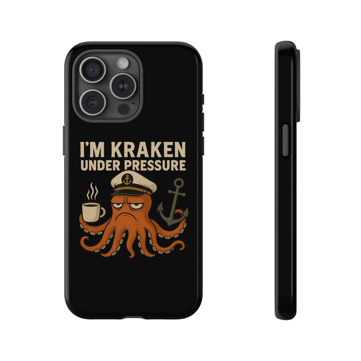 iPhone Case Stressed Octopus 'I'm Kraken Under Pressure' Nautical Phone Case Beach iPhone Case Ocean Themed Case