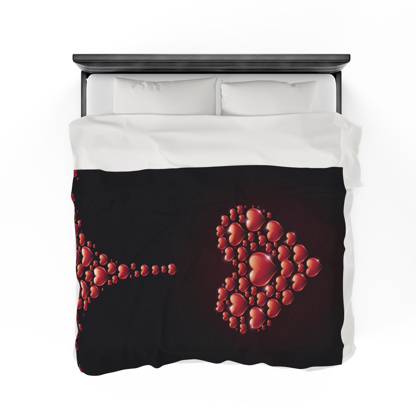 Plush Blanket with Heart of Hearts Design