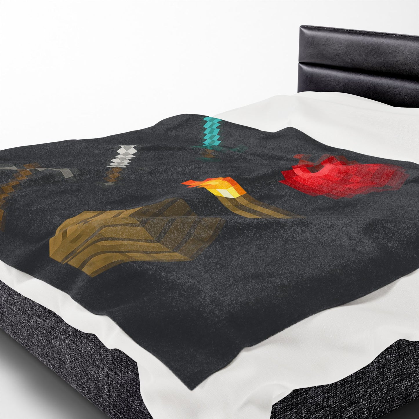Minecraft Inspired Blanket Video Game Throw Geeky Decor Geek Blanket