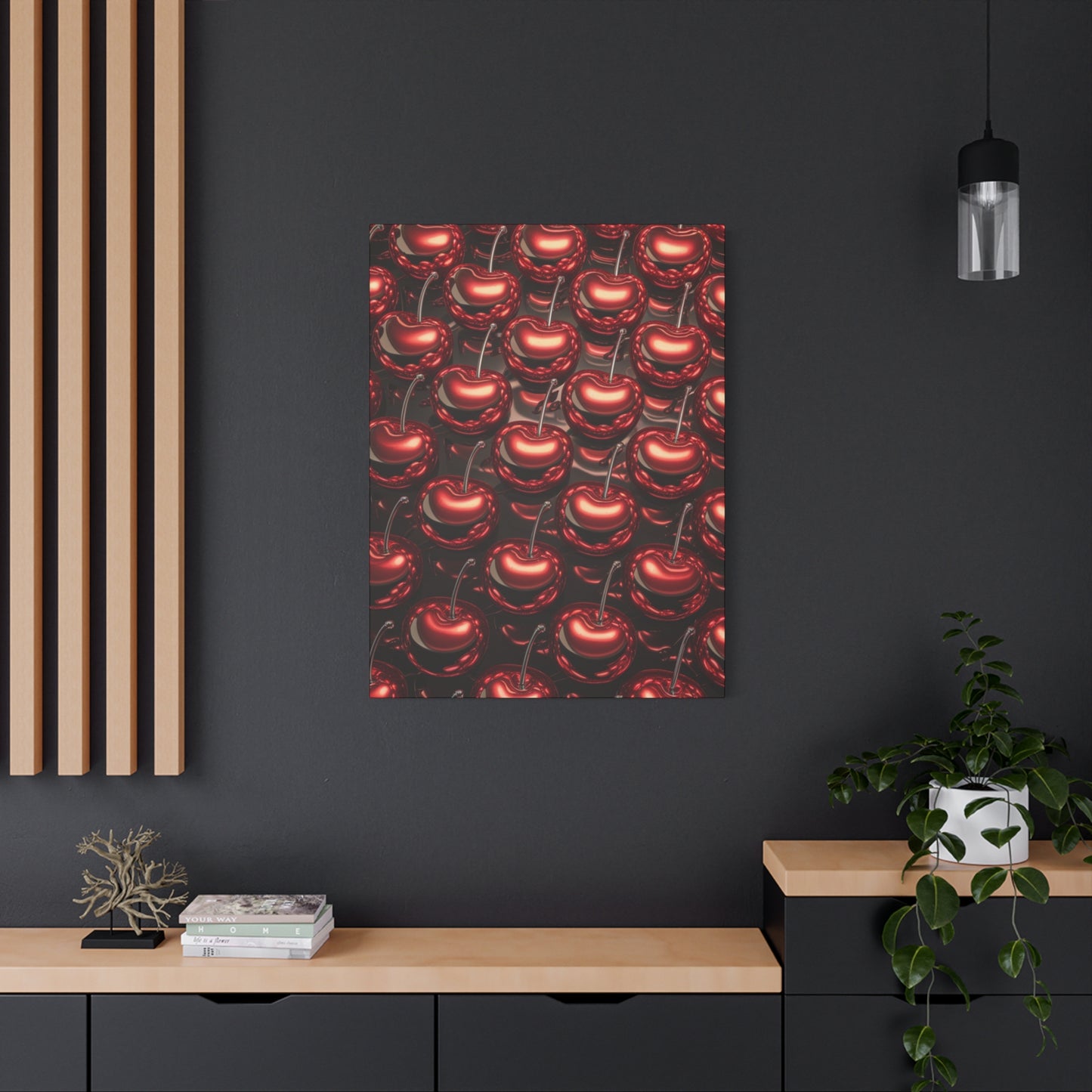 Canvas Wall Art - Colorful Shiny Cherries