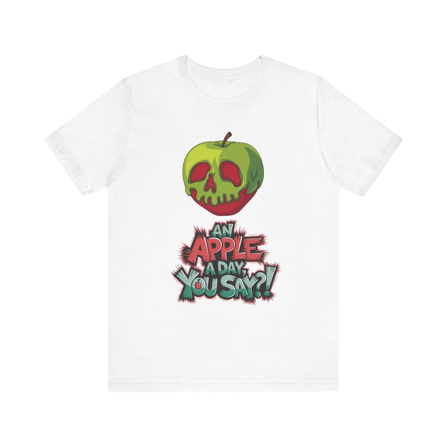 Funny Apple Skull Shirt – An Apple A Day You Say? – Grunge Fruit Tee – Y2K Nostalgia T‑Shirt – Gift for Fruit Lovers
