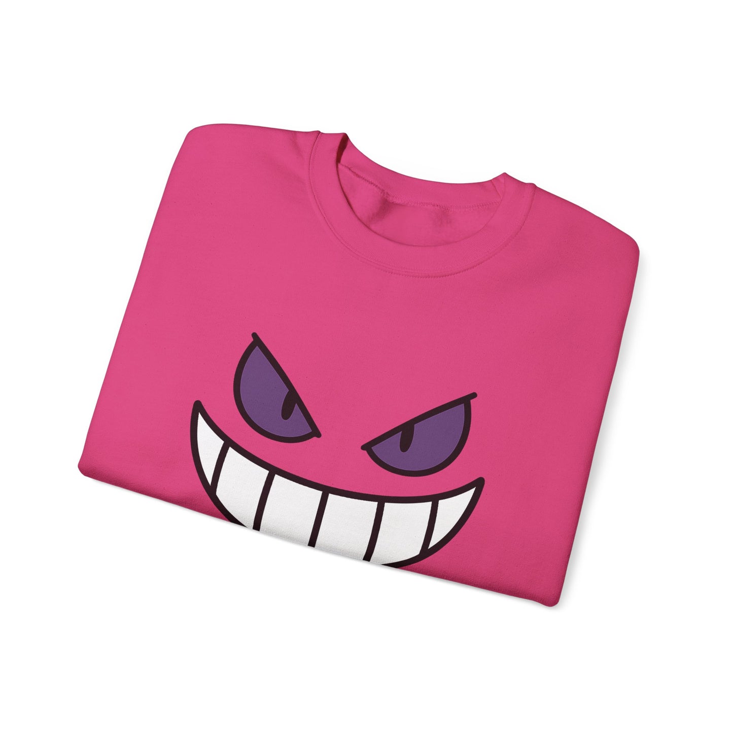 Sinister Grin Sweatshirt, Creepy Smile Crewneck, Dark Cartoon Face Sweatshirt, Halloween Gothic Sweatshirt, Spooky Grin Pullover