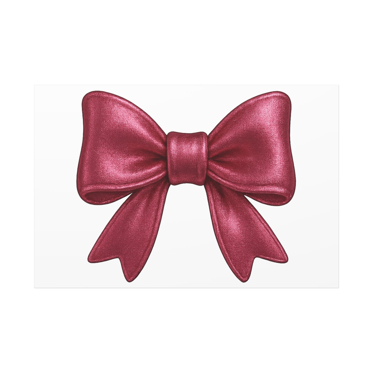 Red Bow Canvas Wall Art – Modern Christmas Decor, Gift for Her, Glam Room Wall Print, Elegant Ribbon Artwork