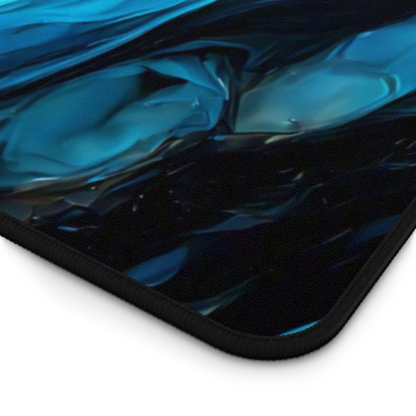 Elegant Blue Marble Desk Mat – Stylish Office Decor for Home and Workspaces