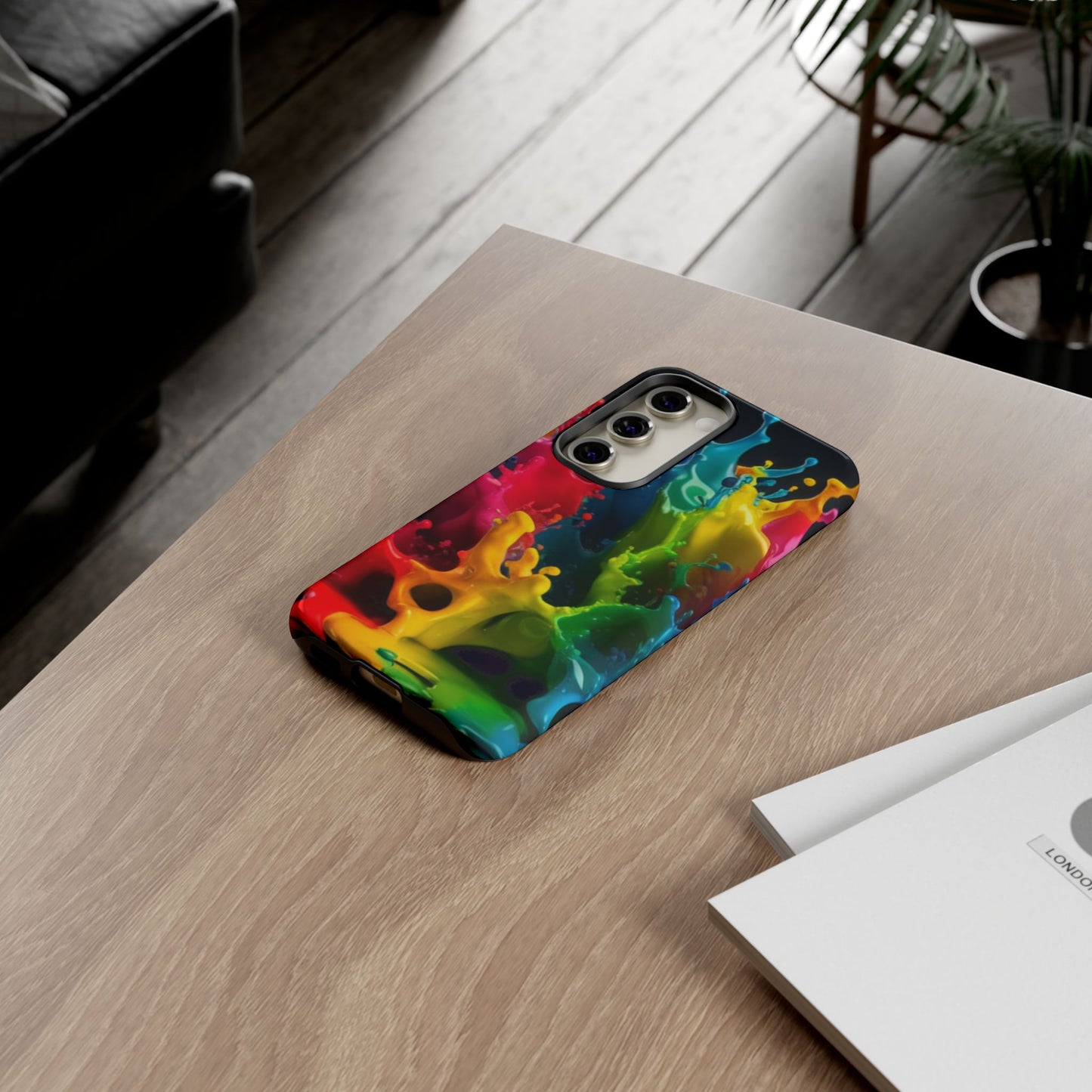 Vibrant Splash Samsung Phone Case - Tough Spectrum Splash Samsung Case
