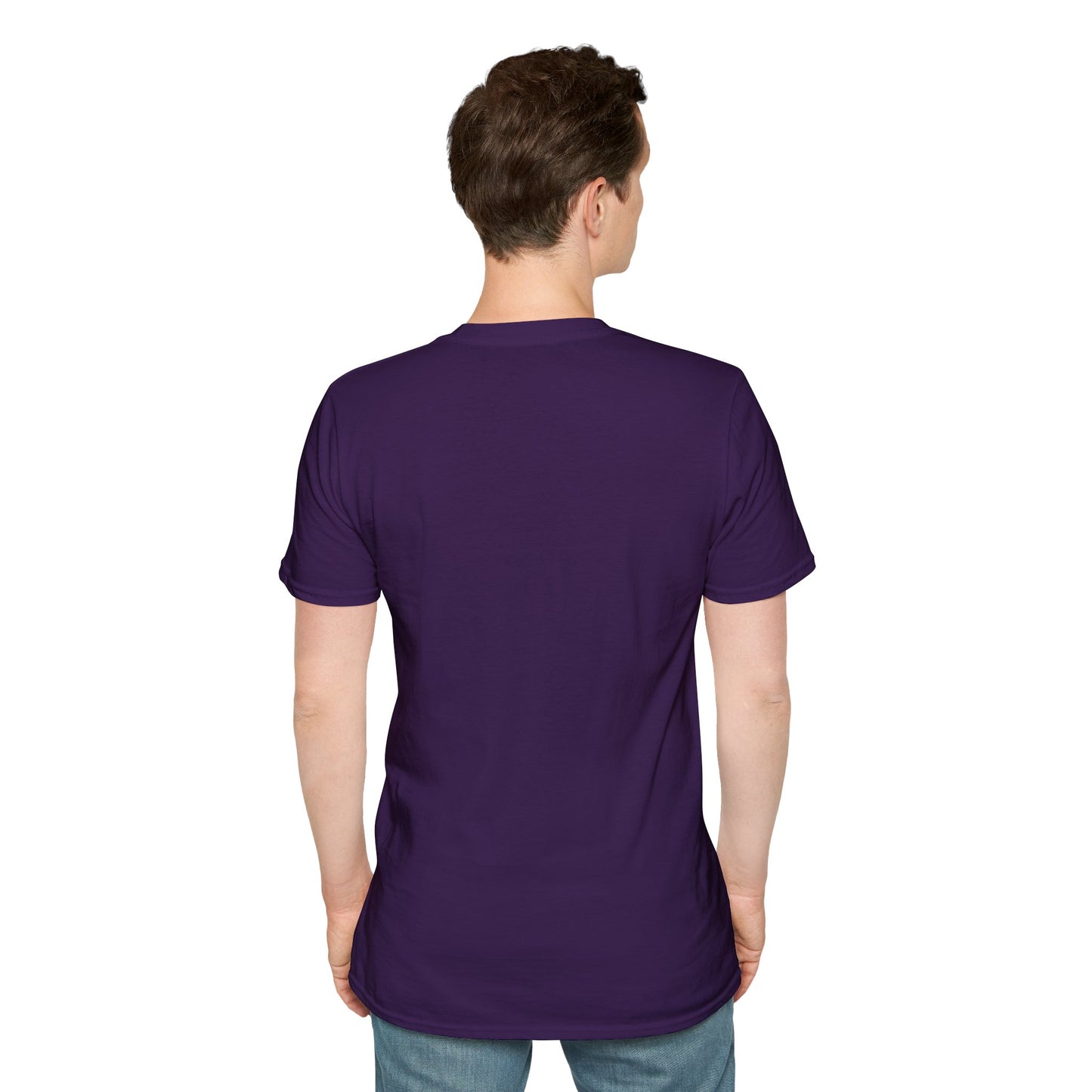 Mischievous Shadow Face Tee - Purple Eyes and Big Grin Graphic Shirt | Spooky Cute Gift, Retro Gaming Vibe, Funny Halloween Unisex Top
