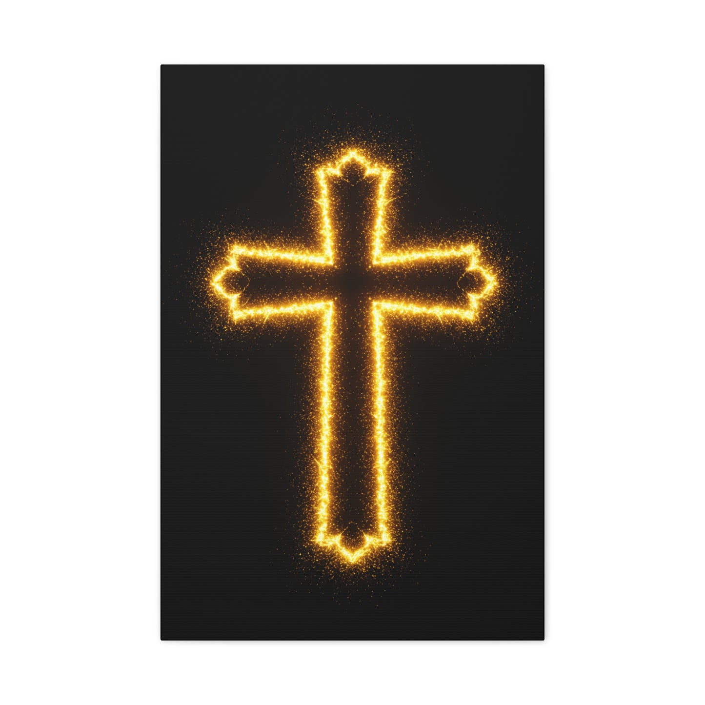 Glowing Cross Matte Canvas Wall Art