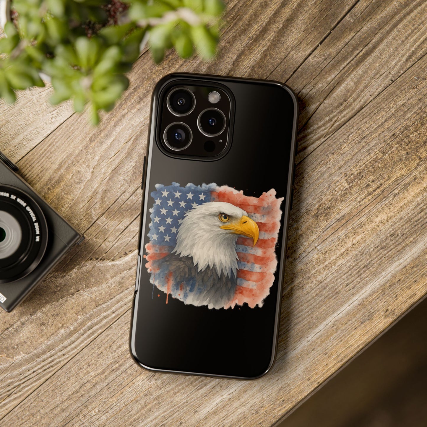 Patriotic Eagle Phone Case for iPhone - Tough Cases with American Flag Design 4th of July Case Memorial Day Veteran's Day