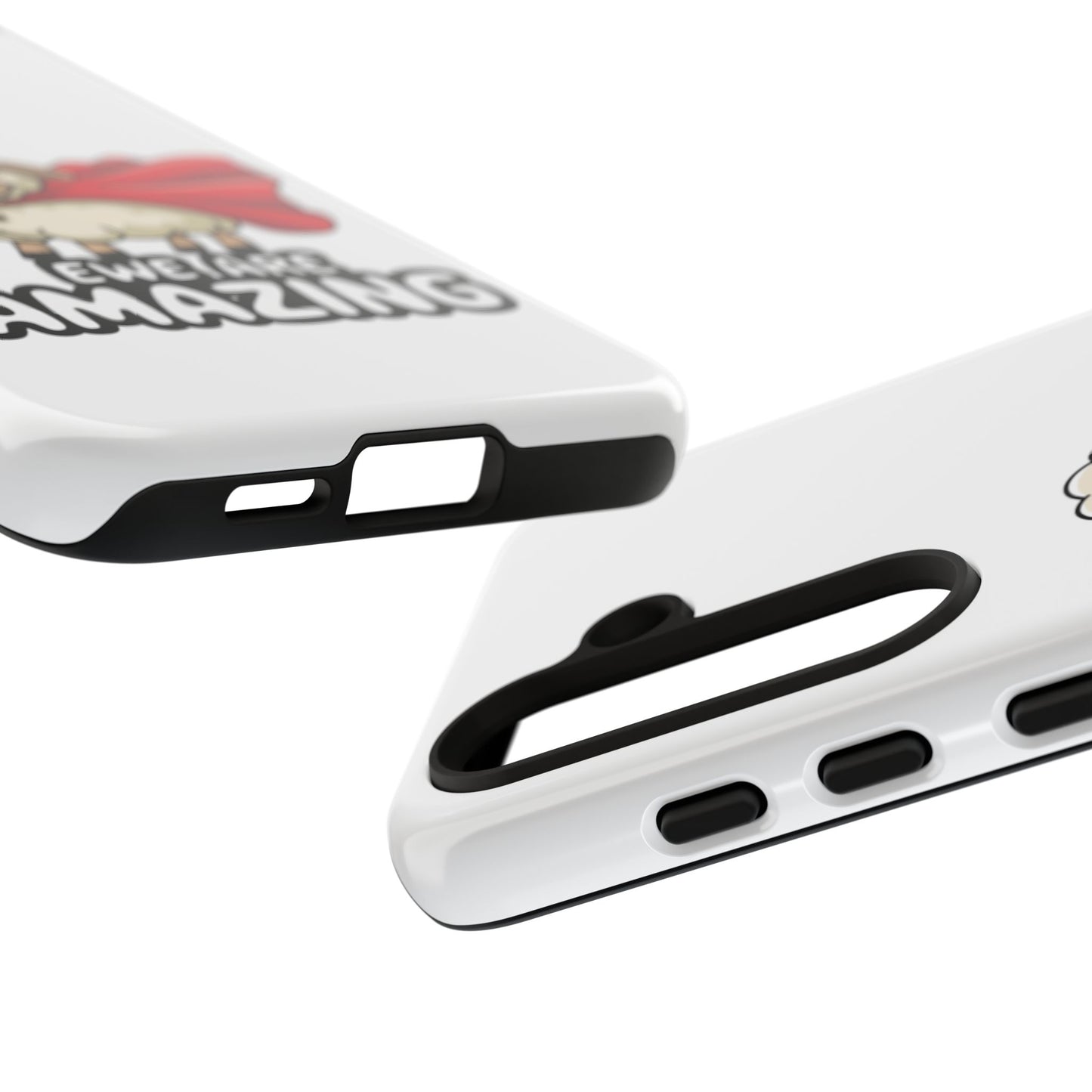 Funny Samsung Case - Cute Sheep Phone Cover - "Ewe Are Amazing" Gift for Her or Him - Animal Pun Superhero Case - Samsung Case
