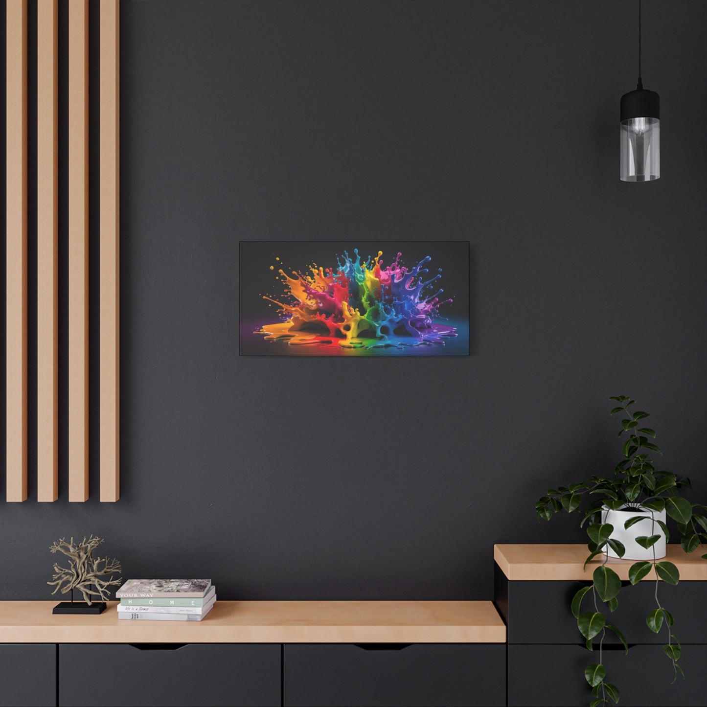 Chromatic Burst - Vibrant Abstract Canvas Art