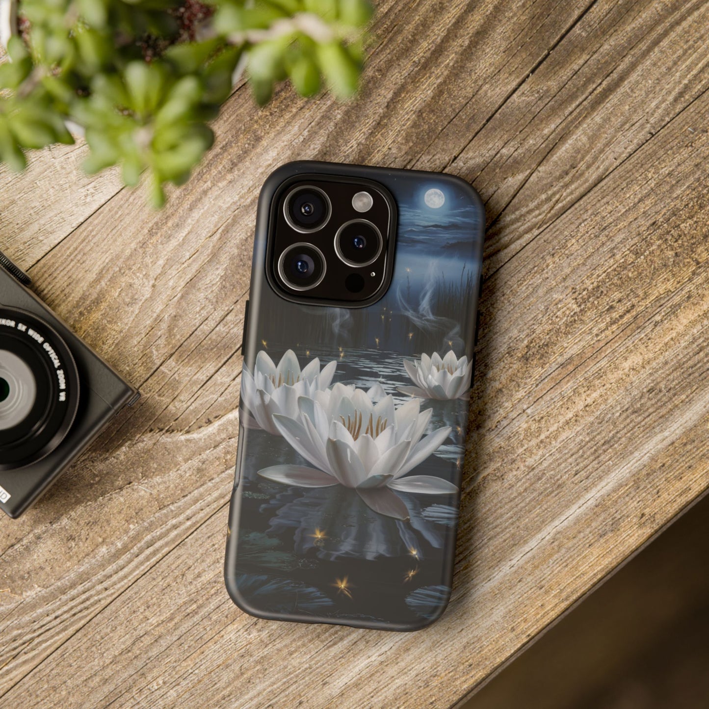 iPhone Case - Water Lilies Moonlight Design