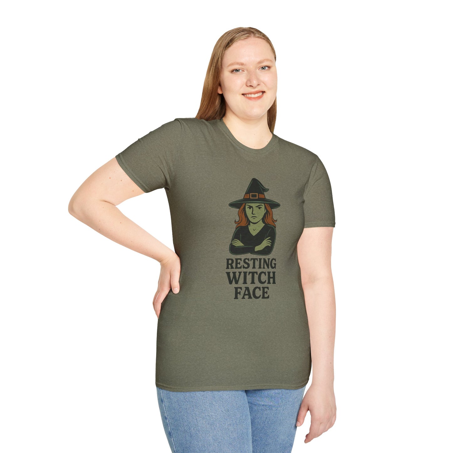 Resting Witch Face T-Shirt • Funny Halloween Witch Tee • Cozy Spooky Season Graphic Tee • Autumn Witch Shirt • Witches Aesthetic Fashion