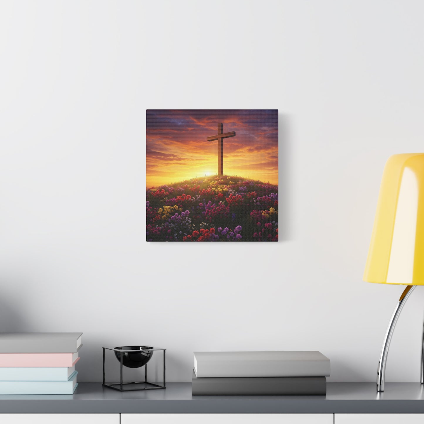 Canvas Cross Art Christian Canvas Cross Decor Religious Art Spiritual Painting Unique Decor Gift for Christian