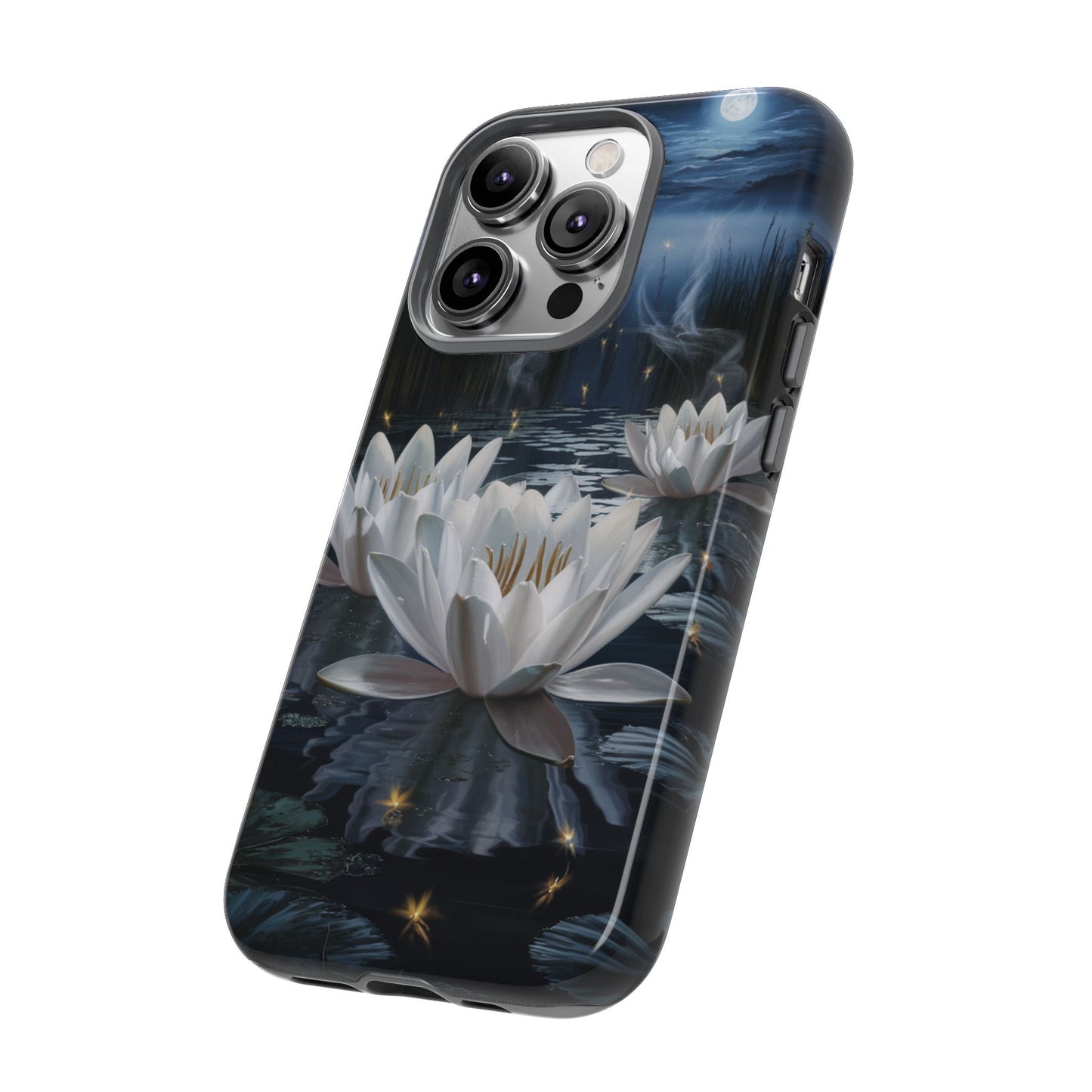 iPhone Case - Water Lilies Moonlight Design