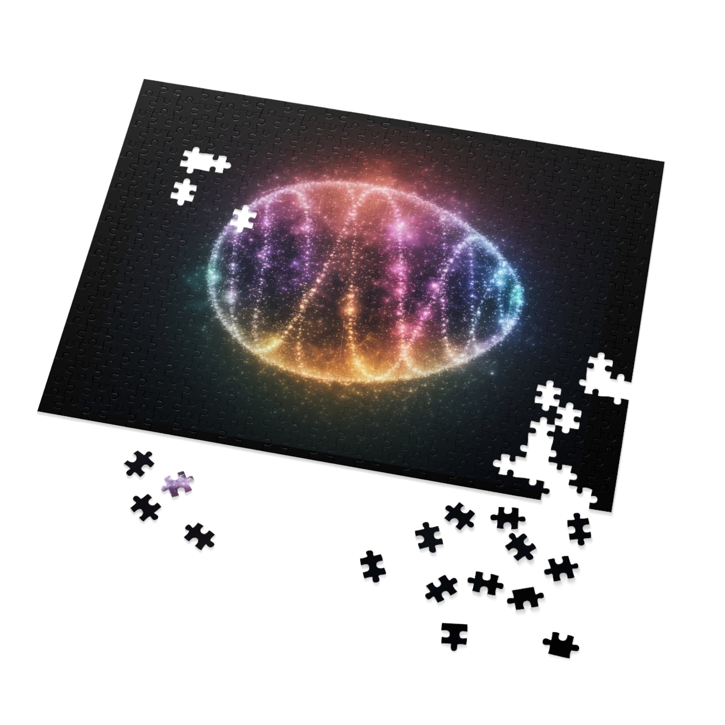 Cosmic Easter Egg Glow Jigsaw Puzzle Easter Puzzle Easter Game Easter Egg Puzzle Easter Egg Game