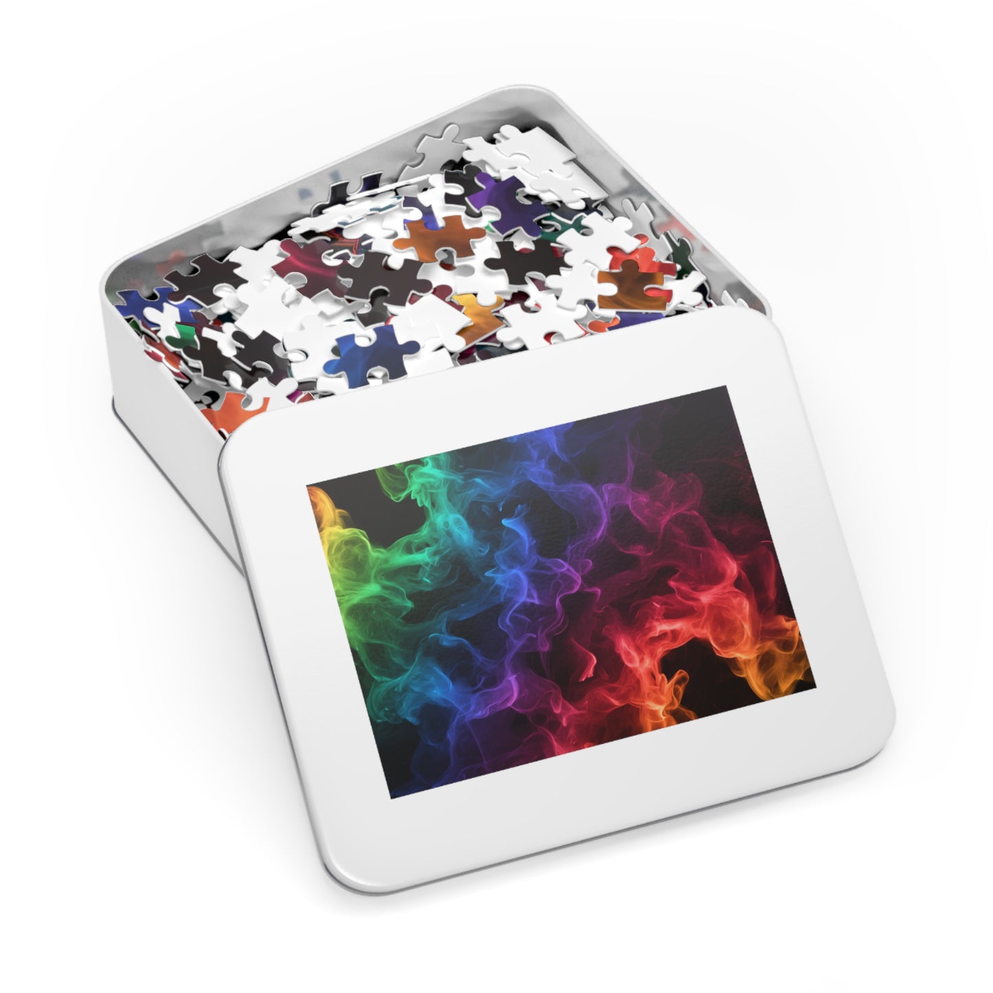 Jigsaw Puzzle with Smoke Design