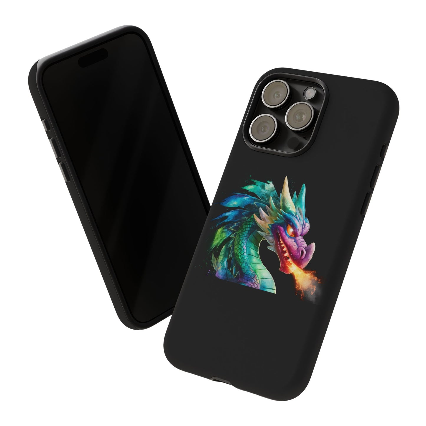 Dragon iPhone Case - Fantasy Fire-Breathing Art Protective Cover - Bookish Dark Academia Aesthetic Gift for Teens and Adults