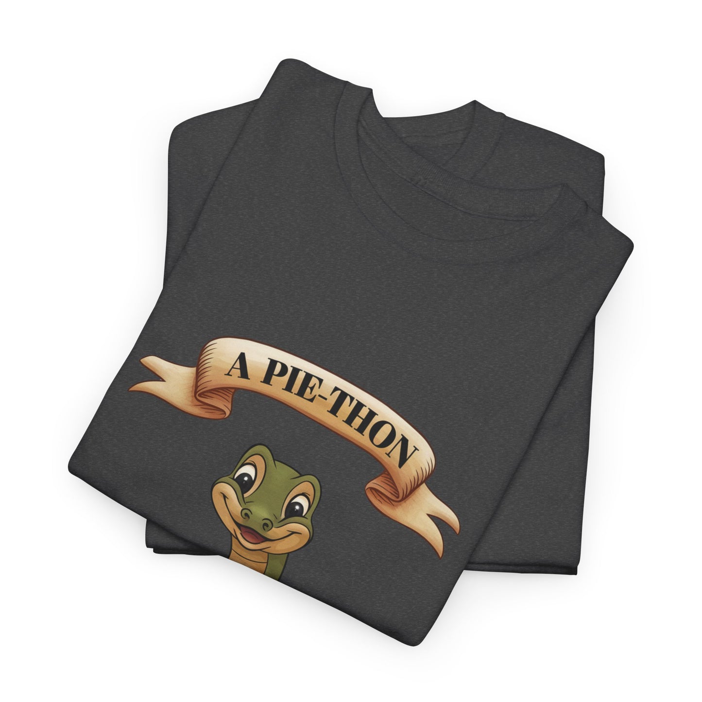 A Pie-Thon Funny Snake Pun Shirt – Cute Animal Joke T-Shirt – Quirky Graphic Tee for Pun Lovers, Reptile Fans, and Unique Gift Ideas