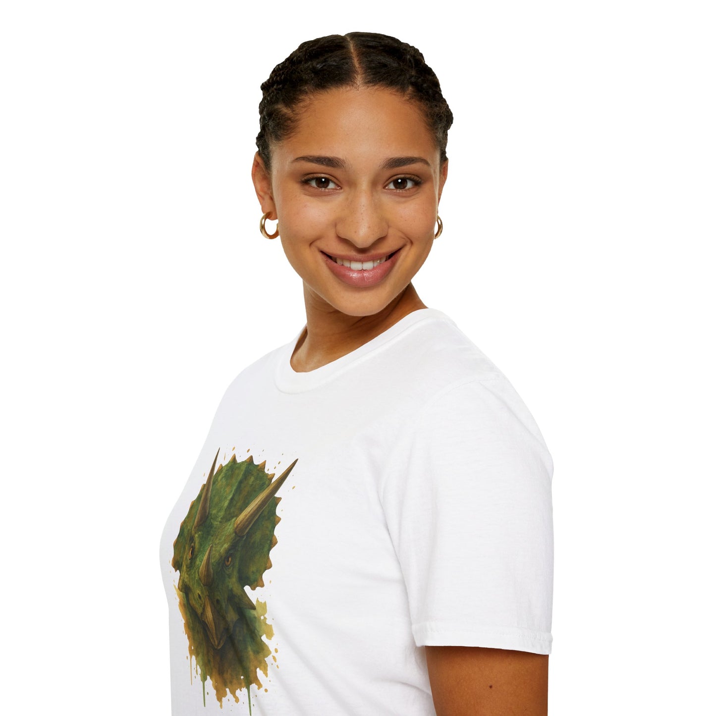 Watercolor Triceratops Dinosaur Shirt | Prehistoric Dino Tee for Women Men and Kids | Unique Gift, Nature Lover T-Shirt