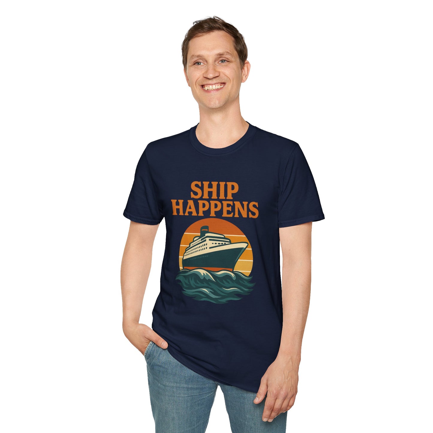 Ship Happens Tee • Funny Nautical Pun Shirt • Comfort Colors Unisex Cruise Vacation Tee • Ocean Humor • Gift for Sailors & Beach Lovers