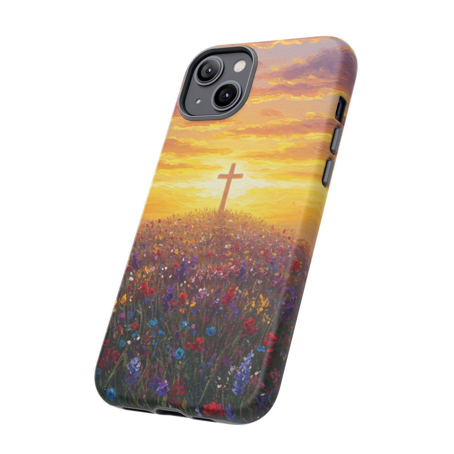 iPhone Case: Monet Style Cross Phone Case Christian Case Inspirational iPhone Case Spiritual Phone Case