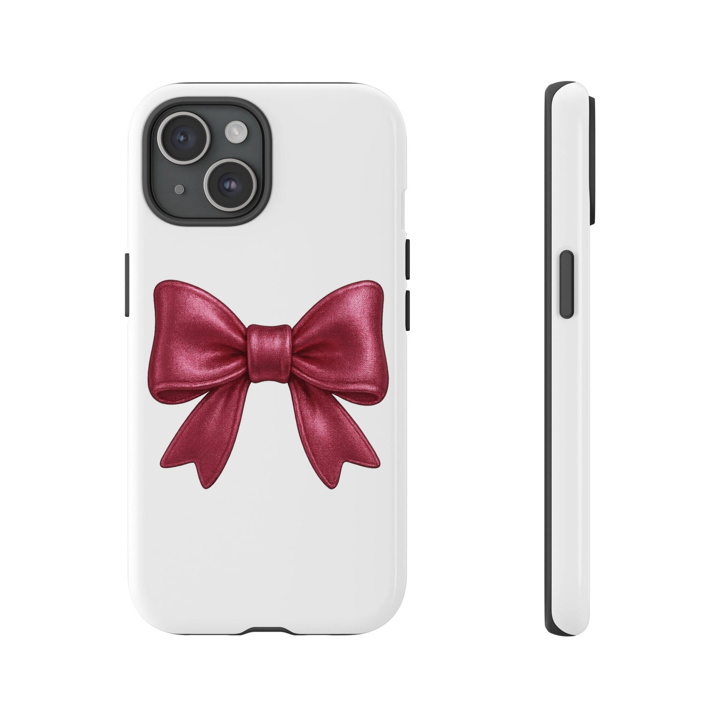 Pink Bow iPhone Case – Cute Girly Phone Cover – Glossy Ribbon Coquette Case – Soft Girl Aesthetic Accessory – Gift for Her iPhone