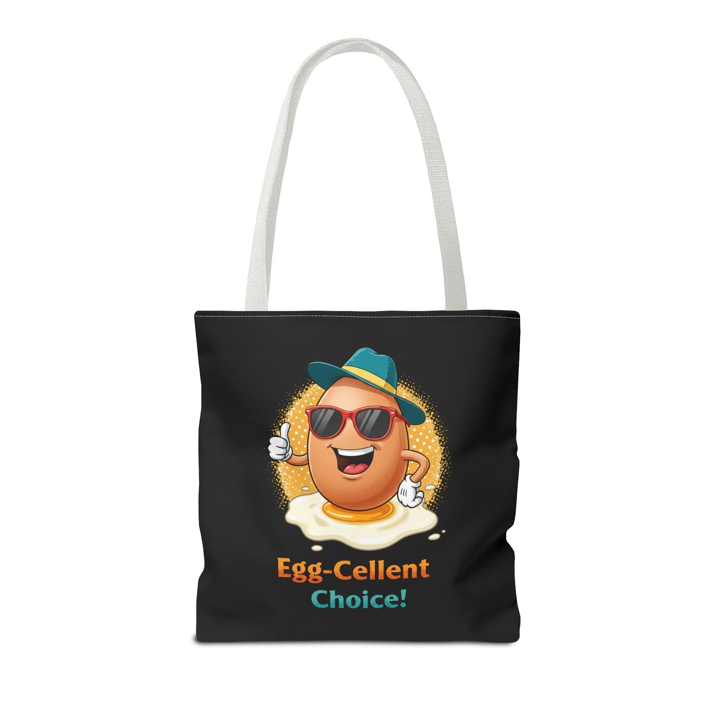 Tote Bag: Egg-Cellent Choice Thumbs Up Pun Design